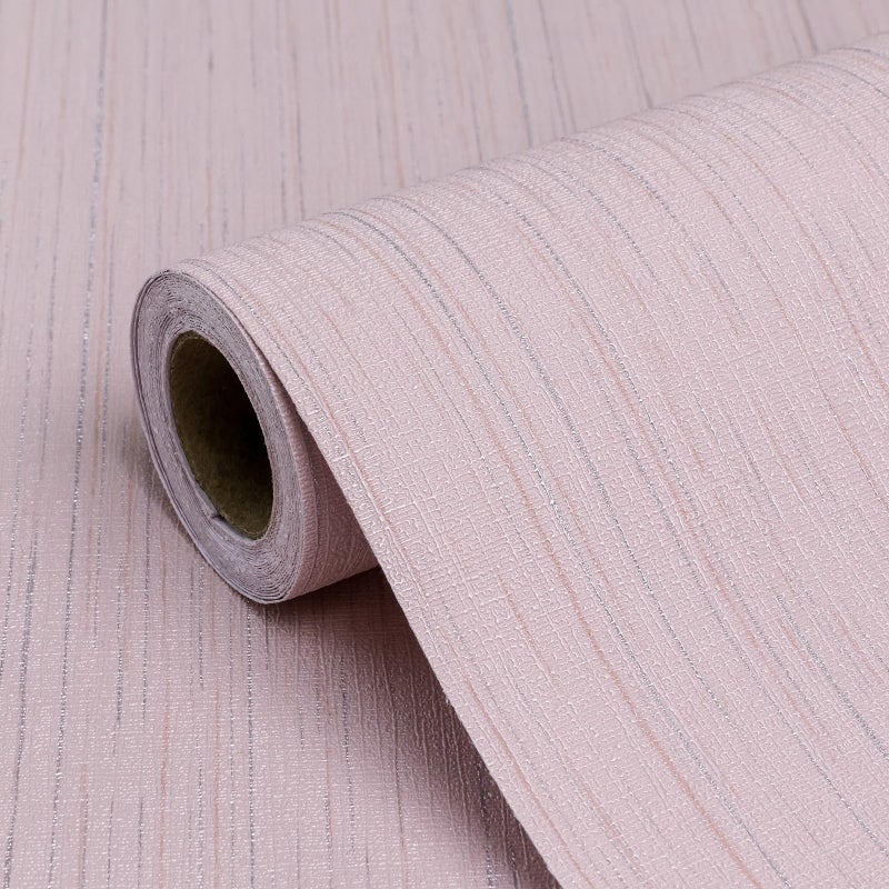Biyoee Pink Grasscloth Peel and Stick Wallpaper Textured Contact Paper 157 X 120 SelfAdhesive Faux Grasscloth Removable Wallpaper Cabinets Counter Top Liners - Image 2