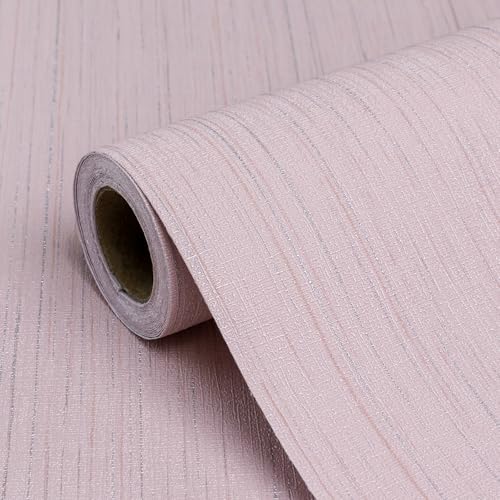 Biyoee Pink Grasscloth Peel and Stick Wallpaper Textured Contact Paper 157 X 120 SelfAdhesive Faux Grasscloth Removable Wallpaper Cabinets Counter Top Liners - Image 1