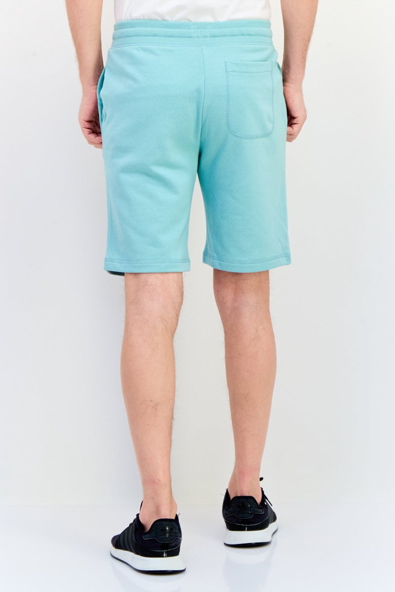 GAP Men Regular Fit Drawstring Embroidered Logo Shorts, Green - Image 3