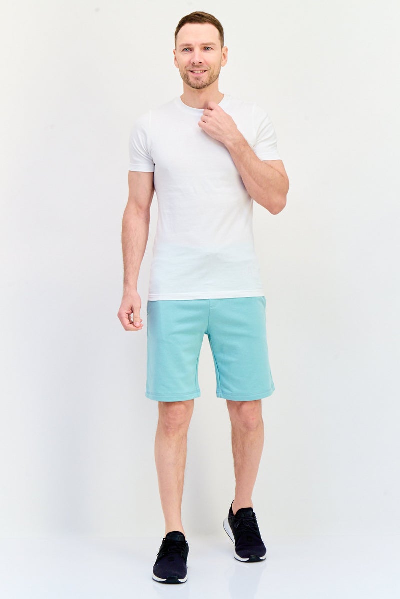 GAP Men Regular Fit Drawstring Embroidered Logo Shorts, Green - Image 4