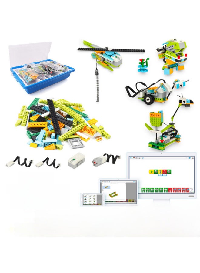 Wedo2.0 Technology Parts Compatible With Lego Small Particle Building Blocks 45300 Dynamic Mechanical Programming Teaching Aids Maker Robot-Color:wedo2.0 Building Block Bag  - Image 2