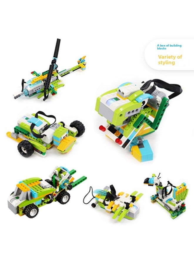 Wedo2.0 Technology Parts Compatible With Lego Small Particle Building Blocks 45300 Dynamic Mechanical Programming Teaching Aids Maker Robot-Color:wedo2.0 Building Block Bag  - Image 4