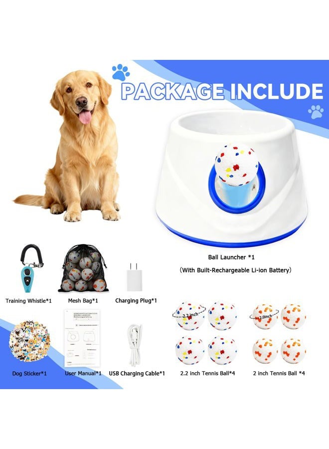 MICZG Automatic Ball Launcher for Dogs with 8 Balls - Adjustable Distance up to 50ft,Charger, Whistle & Storage Bag - Interactive Fetch Machine Toy for Indoor Outdoor Play, for Medium Large Breed Dogs - Image 5