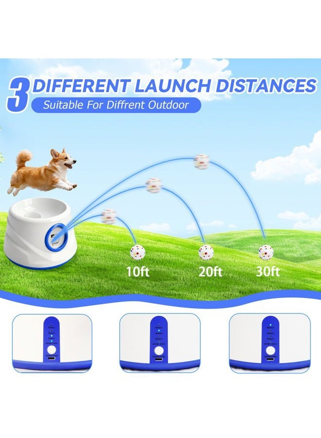MICZG Automatic Ball Launcher for Dogs with 8 Balls - Adjustable Distance up to 50ft,Charger, Whistle & Storage Bag - Interactive Fetch Machine Toy for Indoor Outdoor Play, for Medium Large Breed Dogs - Image 4