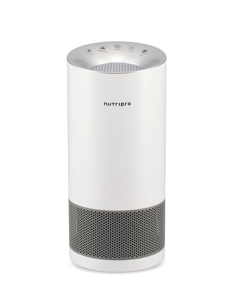 Nutripro Air Purifier For Home & Office 600 sq.ft, H13 HEPA, Activated Carbon, Removes 99.99% Pollutants & Micro Allergens - (White) - Image 1