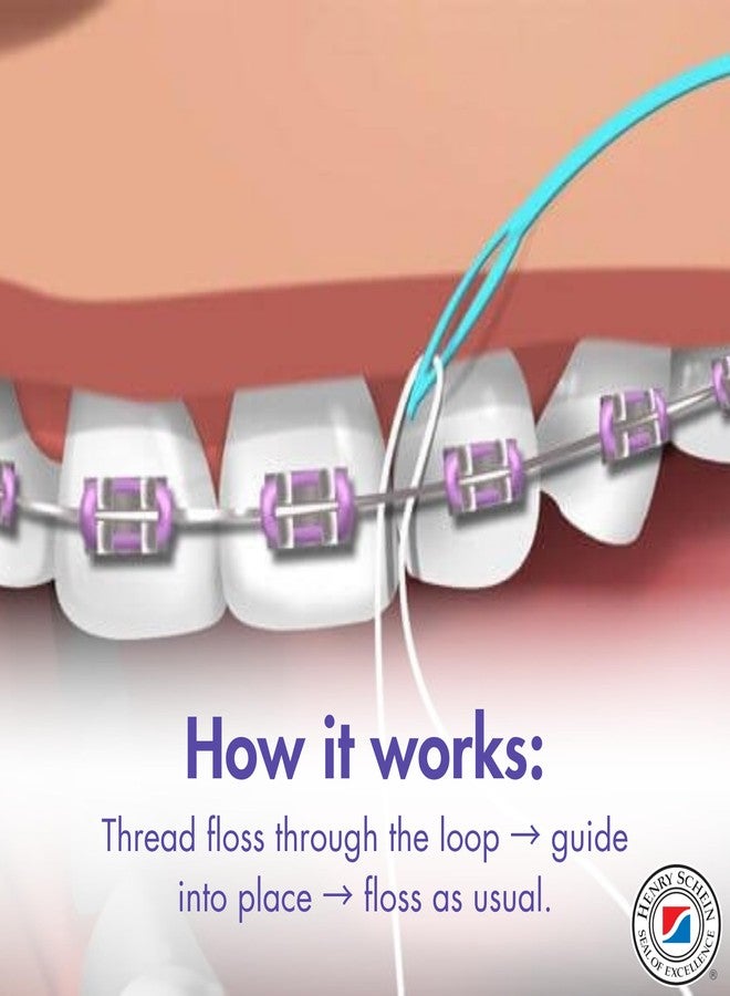 Henry Schein Acclean Dental Floss Threaders for Bridges & Implants, Bridge Flossers for Adults, Floss Threaders for Braces & Retainers, Dental Bridge Cleaner Threader Floss, 100 Count (10 Packs of 10 - Image 5