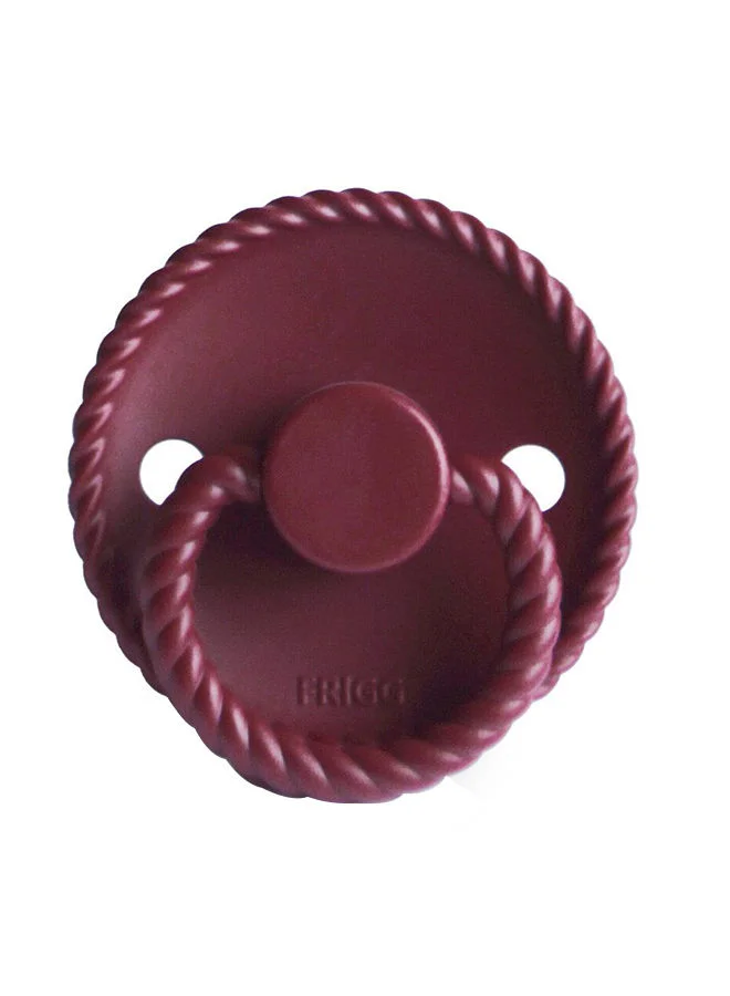 FRIGG Pack Of 1 Rope Silicone Baby Pacifier 0-6M Sweet Cherry - Size 1