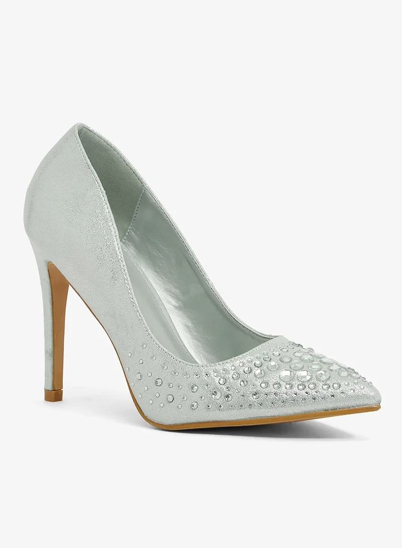 Anne Michelle Embellished Party Pump