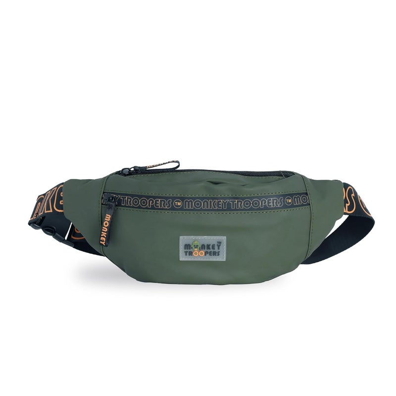 Monkey Troopers Ghost Waist Bag, Crossbody,Water-Resistant Fanny Pack | Sleek, Stylish, and Secure Fanny Pack | Chest Bag for Men Women Girls Boys, Causal, Travel, Hikking, Everyday (Olive) - Image 1