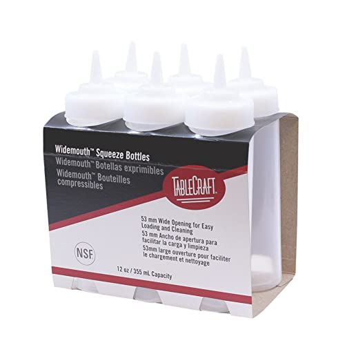 Tablecraft WideMouth C11253C Wide Natural 12 Oz. Squeeze Dispenser - 6 / PK - Image 5