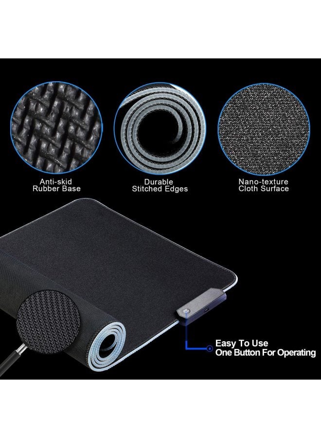 Electric Sports Luminous Mouse Pad RGB Mousepad Colorful Non-slip LED Table Pad Game Keyboard Pad Print In Stock-Color:30804 Map-Pattern:Bare Chip + Line - Without Color Box - Image 4
