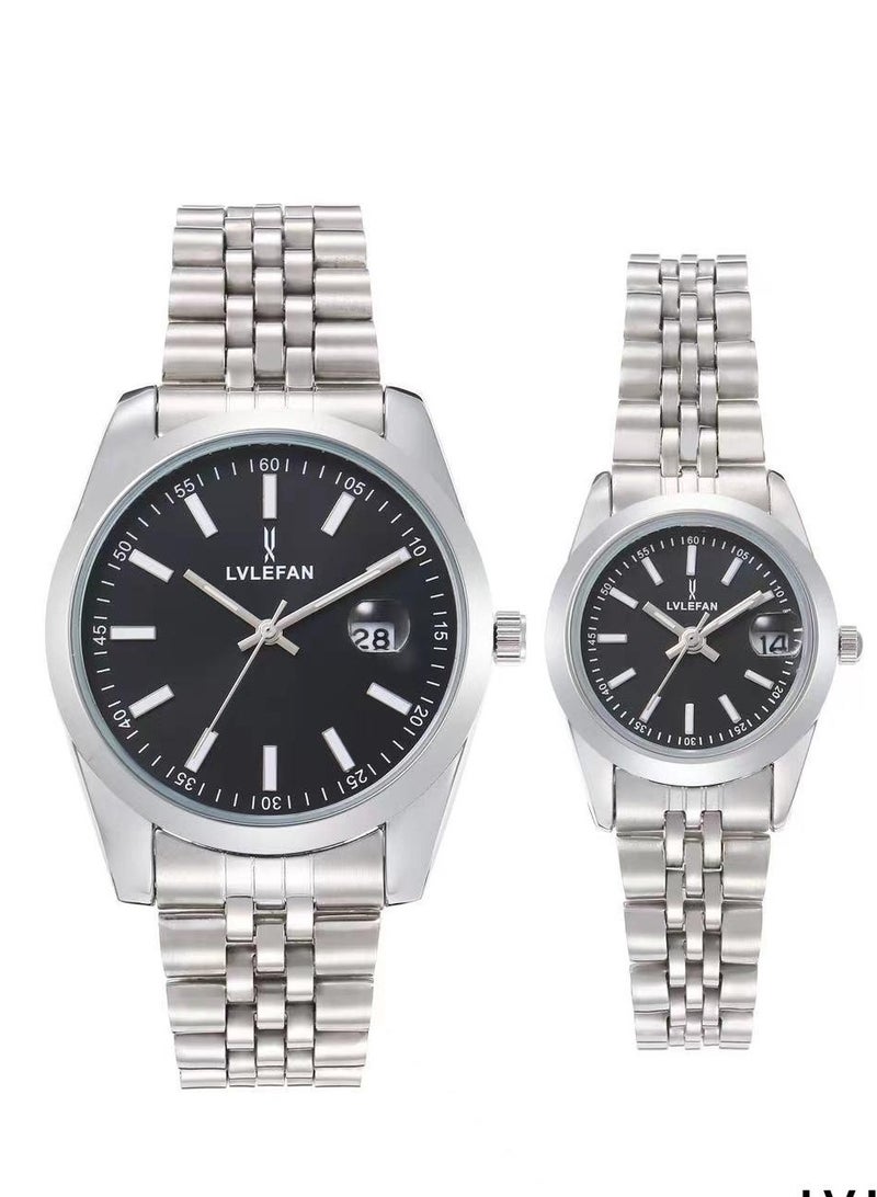 ليفان طقم ساعة يد للزوجين ضد الماء وبجودة عالية من Lv Lefan
