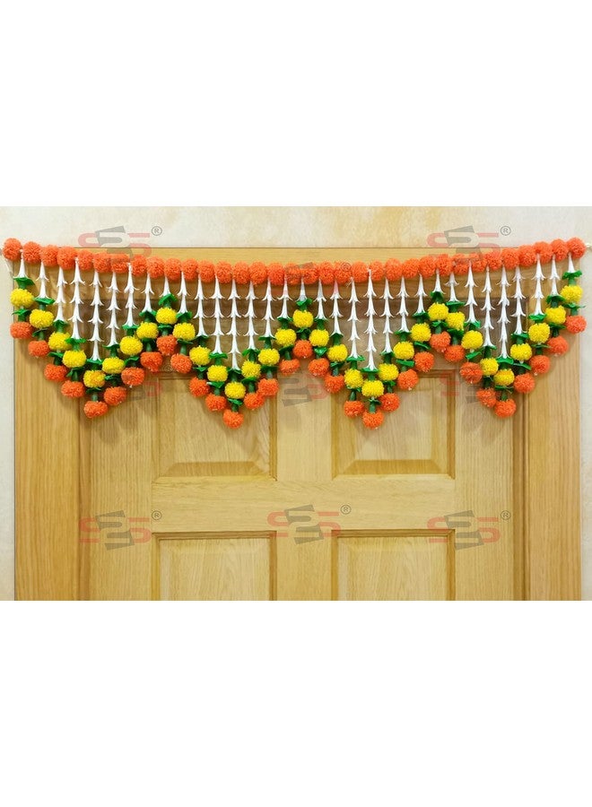 S2S Artificial Lilly Flowers I Heavy Door Hanging Toran I Bandhanwar For All Festivals Decoration (Length 40 Inch) Multicolour - Image 4