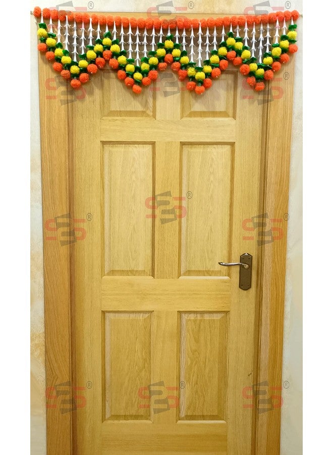 S2S Artificial Lilly Flowers I Heavy Door Hanging Toran I Bandhanwar For All Festivals Decoration (Length 40 Inch) Multicolour - Image 2