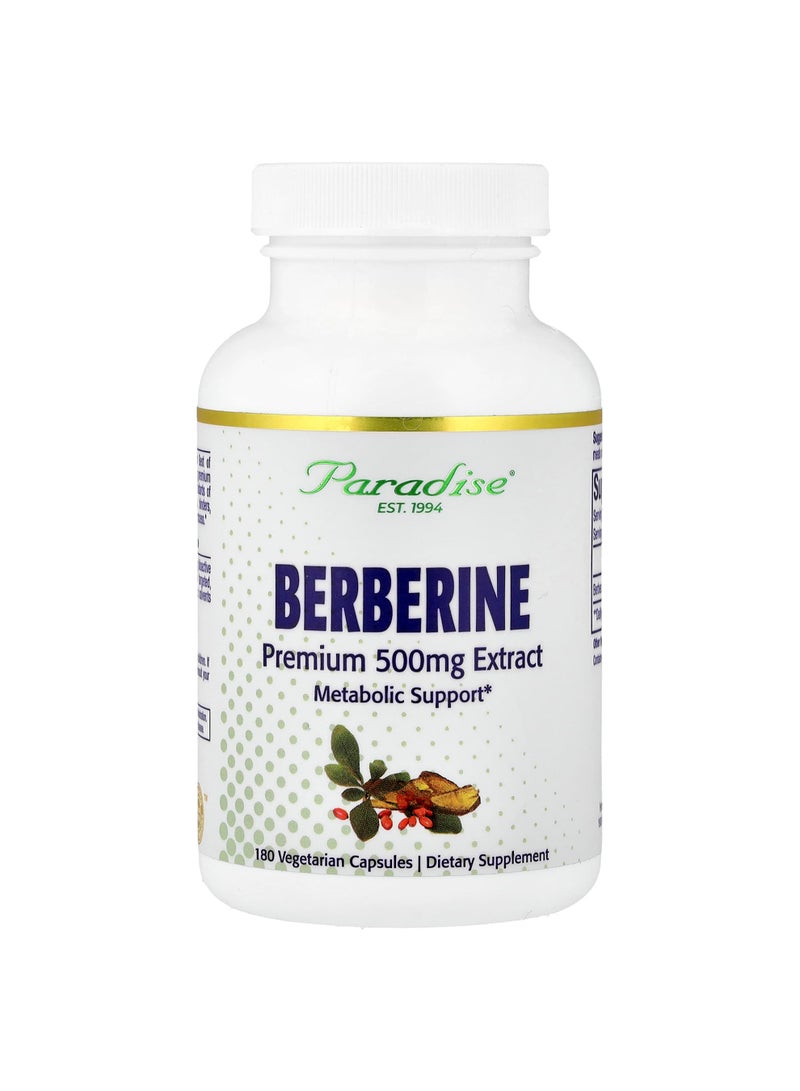 Berberine, 500 mg, 180 Vegetarian Capsules