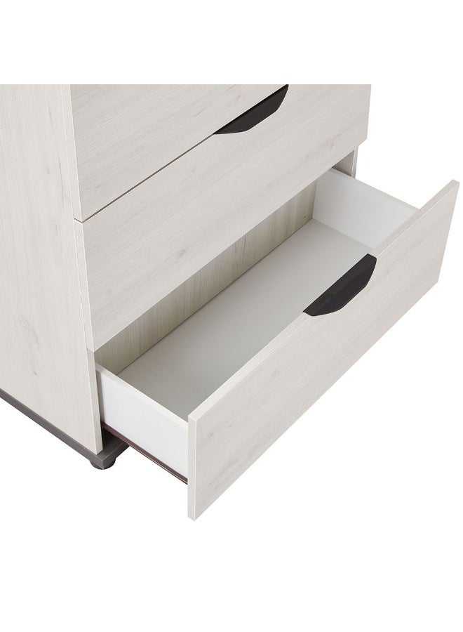 DANUBE HOME Pletora Chest Of 4 Drawers Multifunctional Storage Organiser Space Saving Drawer Chest Modern Design Furniture For Bedroom Living Room L79Xw39Xh111.2Cm -Grey Oak  - Image 2