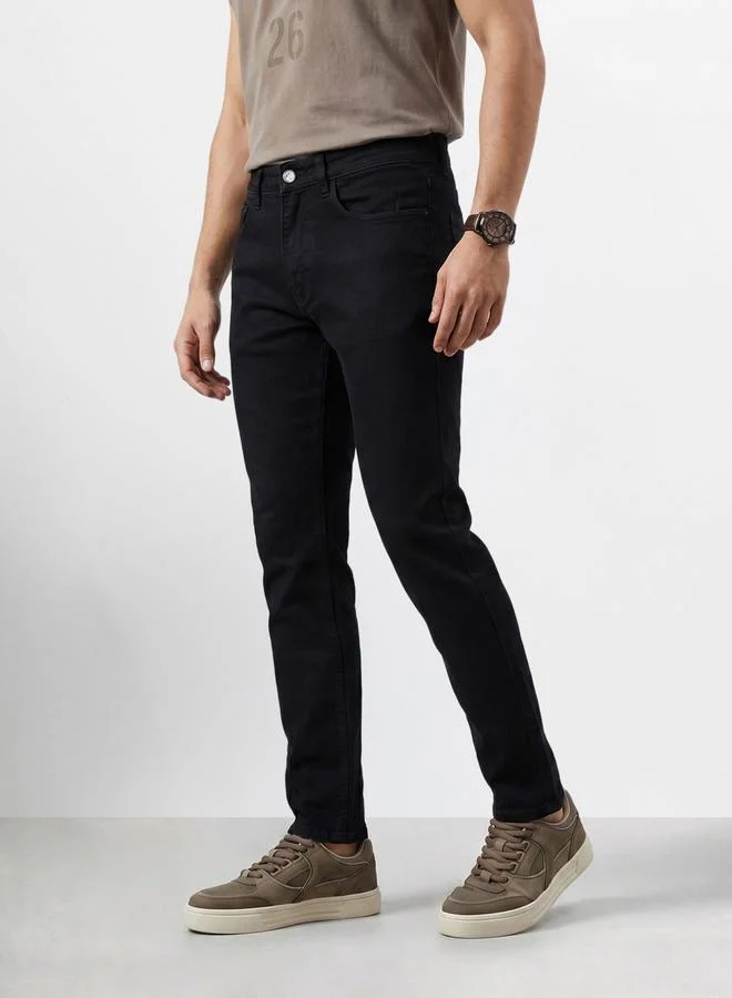 ذا انديان كراج كو Men Slim Fit Solid Jeans