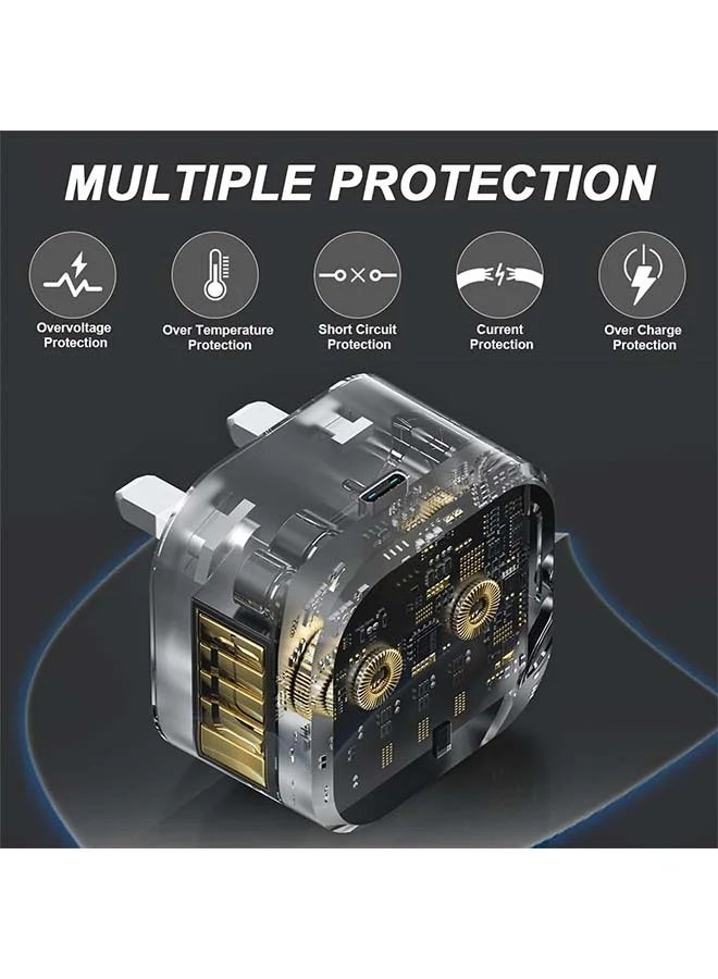 غولو iPhone 35W نوع C سريع الشحن محول الطاقة, سريع الشحن USB C شاحن الجدار, سريع PD 35W شاحن بوس ل iPhone 16/15/15 برو / 15 برو ماكس / 15 بلس / 14 سلسلة / 13/12 / 11 سلسلة, آي باد, ماك, AirPods الأبيض - Image 3