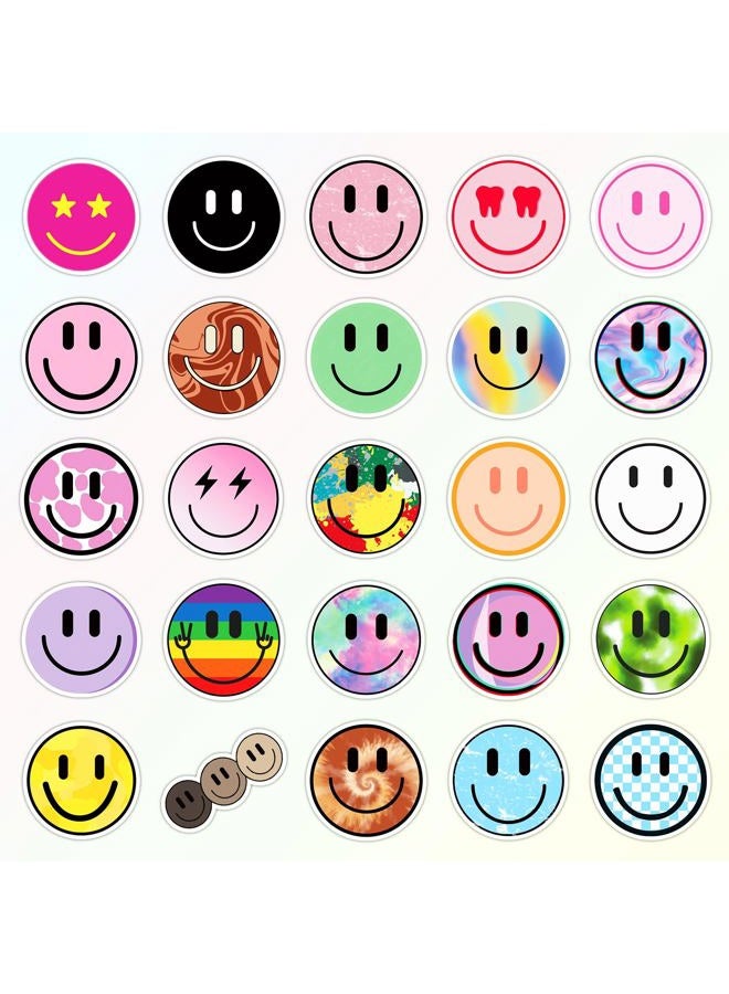 Wercokt 50PCS Smiling Stickers, 50PCS Neon Stickers, Cute Water Bottle Sticker for Kids, for Teaching Rewards, Notebooks, Stationery, Luggage, Cartoon PVC Happy Sticker - Image 2