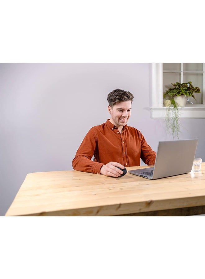 TodyJeyHo Wireless Ergonomic Mouse, Vertical Mouse with Storable USB Micro-receiver, 800-1600 DPI, 5 Buttons, Illuminated Mouse for Right Hand Users for PC, Laptop, Mac - Black - Image 5