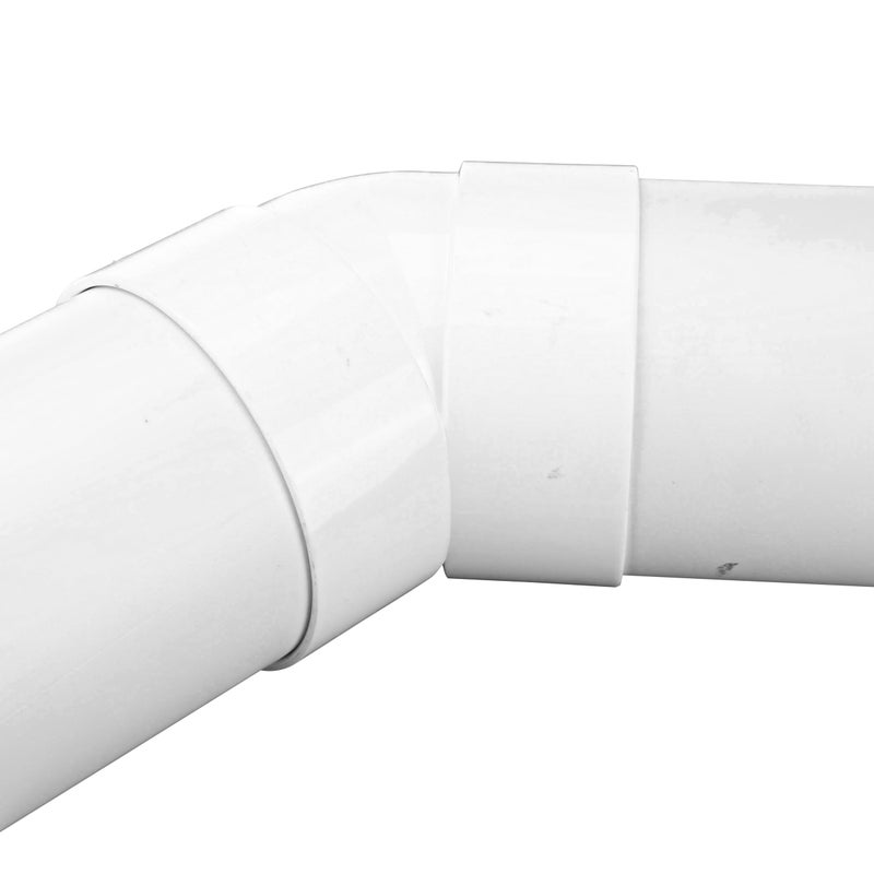 NDS 4P03 PVC 45-Degree Elbow, 4-Inch, for Hub X Hub Solvent-Weld Connections, for Use with 4-Inch Sewer and Drain Pipes, White - Image 4