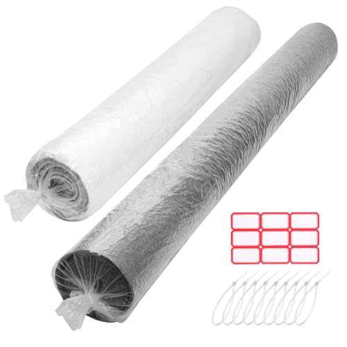 HFKPJRT 2 Pcs Rug Storage Bag, Jumbo Plastic Rug Bags for Moving Carpet Up to 9 x 12 and 6 x 9 Feet, Heavy Duty 4.7 Mil Carpet Bag with Zip Ties & Blank Labels for Storage, Moving, Packing, Shipping - Image 1