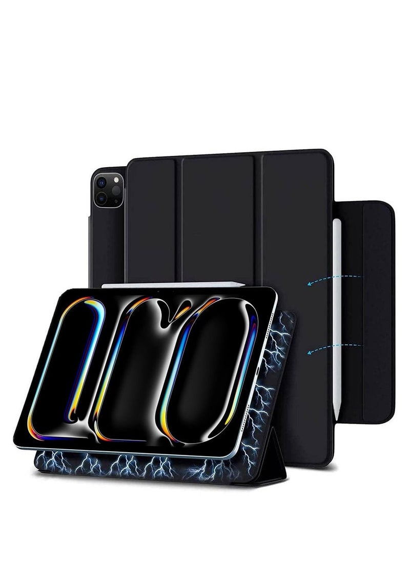 Raxoom "HYX Black iPad Pro 13â€ Case M4 (2024) with Pencil Holder & Smart Cover" - Image 1