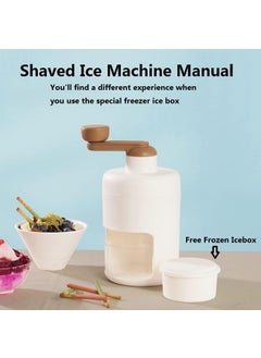 DOLIVA DOLIVA Snow Cone Machine Manual Shaved Ice Maker Machine for Home Ice Shaver Hand Crank Slushy Maker Machine Ice Crusher for Snow Cones Ideal for Outdoor Picnics Portable  - Image 4