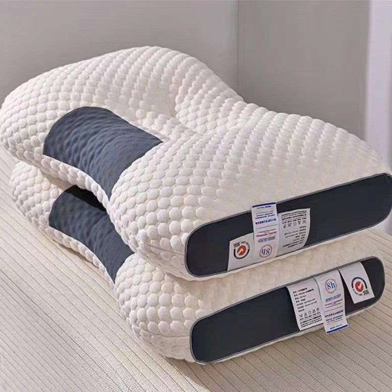 Manufacturer Spa Knitted Fiber Pillow Pillow Core Cervical Spine Support To Help Sleep Adult Household Universal Men'S And Women'S Cervical Spine Pillow - Image 1