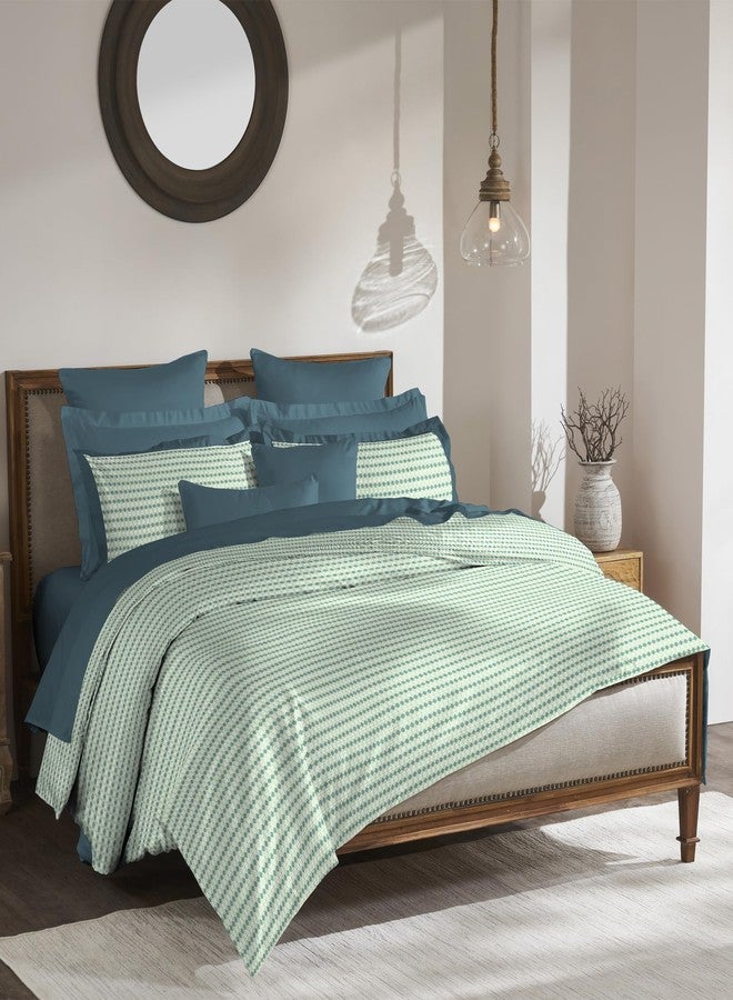 myTrident Shades of Comfort King Bedsheet Sets,180 TC, 100% Cotton bedsheet for Double Bed, Nickle - Image 2