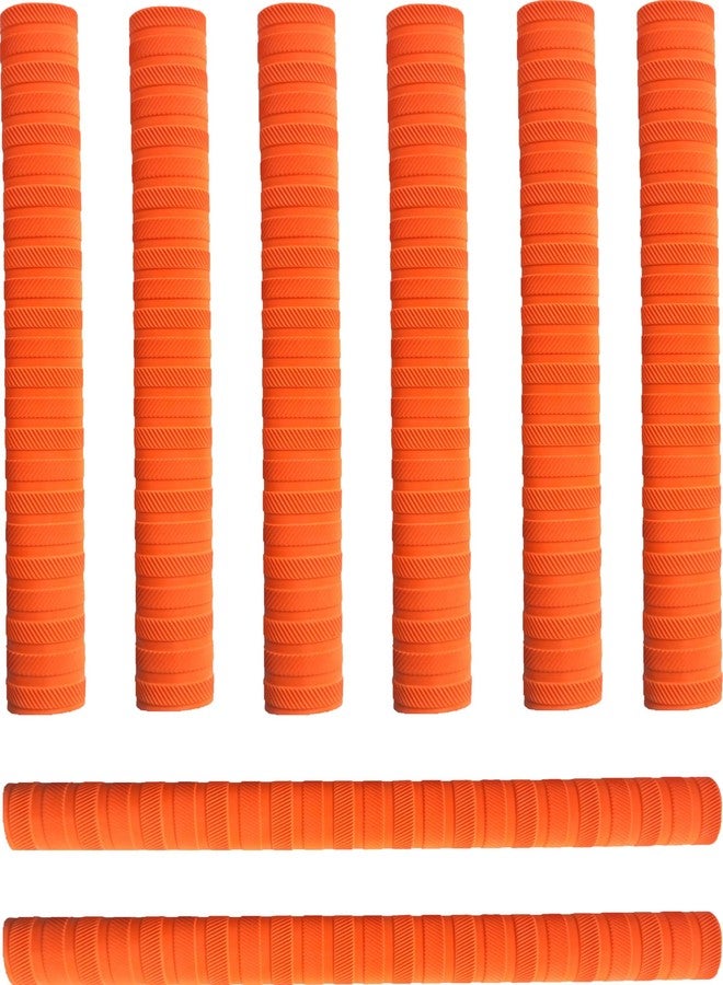 Owlix Pack of 8 Orange Cricket Bat Grips - Chevron Design - Image 4
