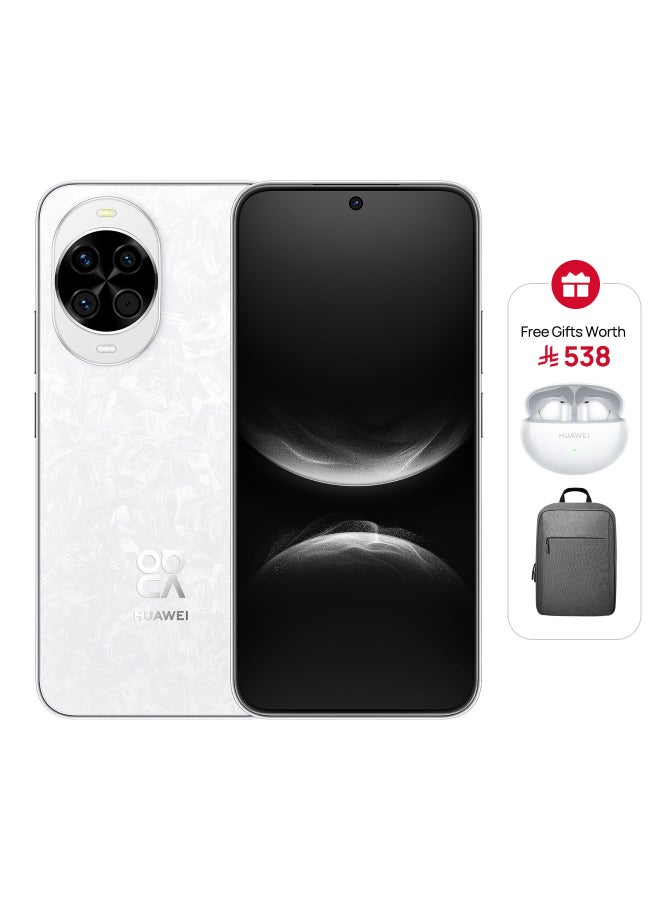 Nova 14 Dual SIM White 12GB  256GB 4G  with Free FreeBuds 6i + Backpack - Middle East Version