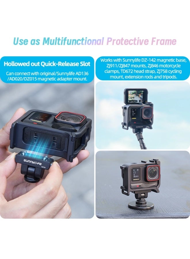 Sunnylife 2-in-1 Detachable Protective Frame & Street Photography Handle Ergonomic Hand Grip Quick Release Shutter Handle for Insta360 Ace Pro 2/1 - Image 3