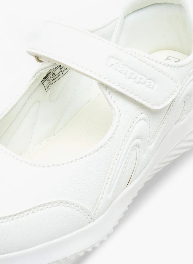 Kappa Girls' Textured School Shoes with Hook and Loop Closure