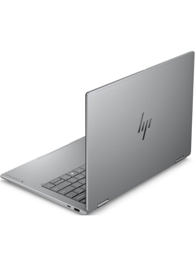 HP OmniBook X Flip 14-kb0023dx 2-in-1 Laptop, 14" 2K OLED Touchscreen, Intel Core Ultra 7 355, 16GB RAM, 1TB SSD, Intel Graphics, English Backlit Keyboard, Windows 11 Home, Meteor Silver English Meteor Silver - Image 2