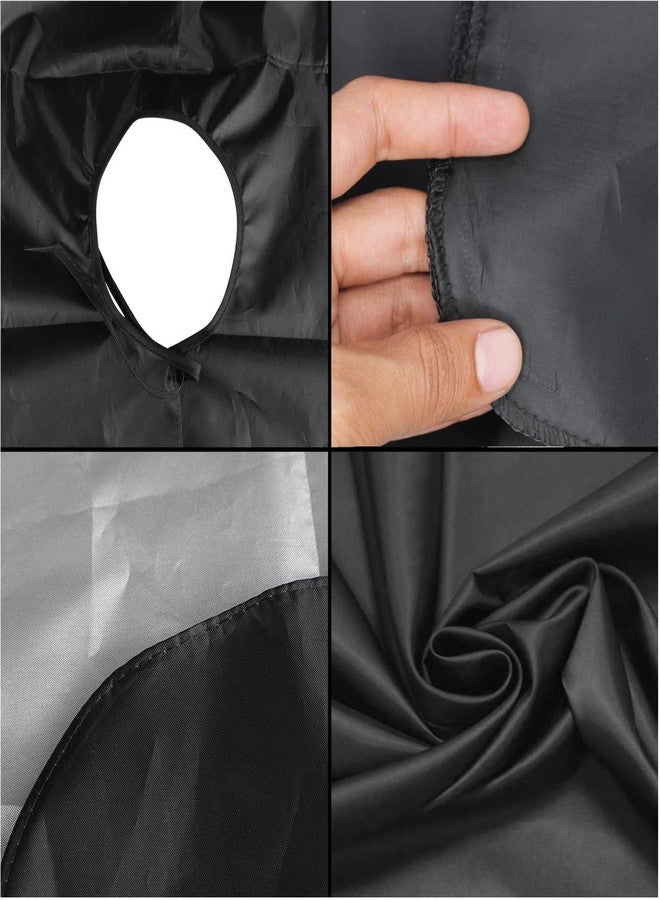 Tandem Unisex Hair Cutting Tich Button Apron, Hairdressing Gown Cap,| Hair Cutting Barber Cloth, Salon Accessories, | Hair Styling Sheet, Hair Cutting Cap, (Black) (Pack of 1) - Image 3