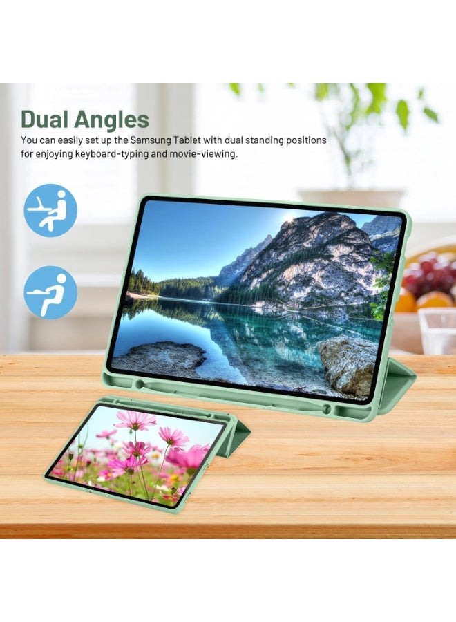 Xiaomi Pad 6 / Pad 6 Pro Case with Pen Holder 11 Inch (2023 Release) – Soft TPU Back Trifold Stand Protective Smart Cover Flip, Auto Wake & Sleep, Mint Green - Image 4
