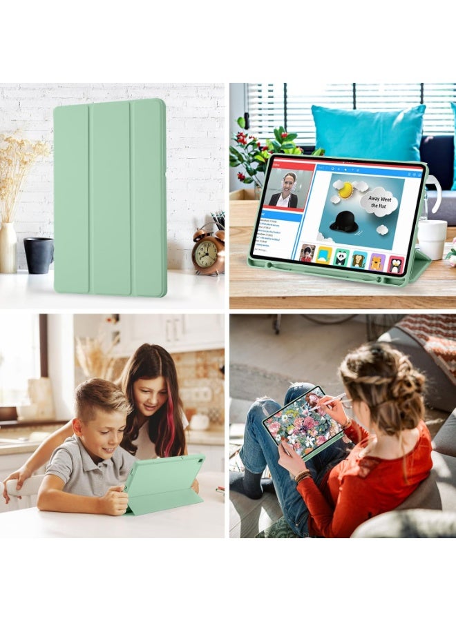 Xiaomi Pad 6 / Pad 6 Pro Case with Pen Holder 11 Inch (2023 Release) – Soft TPU Back Trifold Stand Protective Smart Cover Flip, Auto Wake & Sleep, Mint Green - Image 5