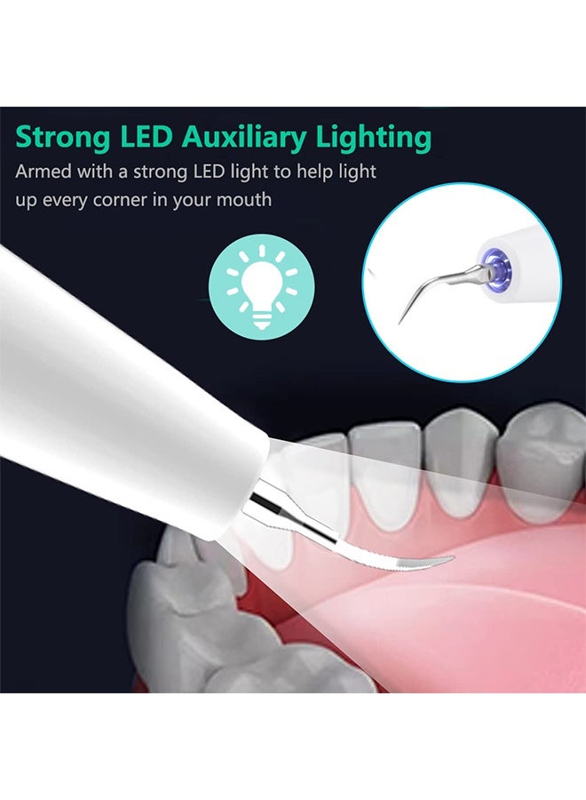 JS Household Tooth Cleaner, Electric Rechargeable Plaque Remover for Teeth,Teeth Cleaning Kit with LED Light, Teeth Whitening Kit, Teeth Cleaning Calculus Removal, Oral Hygiene Set, Dental Instruments - Image 2