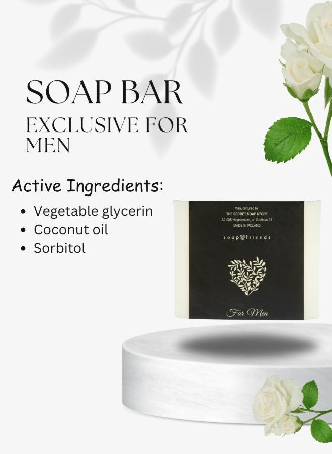 الصابون والأصدقاء صابون فاخر للرجال | صابون المسك ١٣٠ غرام للتنظيف اليومي برائحة أنيقة من Soap&Friends - Image 4