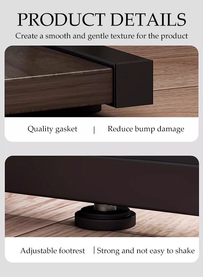 Spides Computer Desk Home Office PC Desktop Computer Table with Keyboard Tray and Mainframe Storage Rack Ergonomic Workstation Gaming Desk for Home Office Study - Image 4