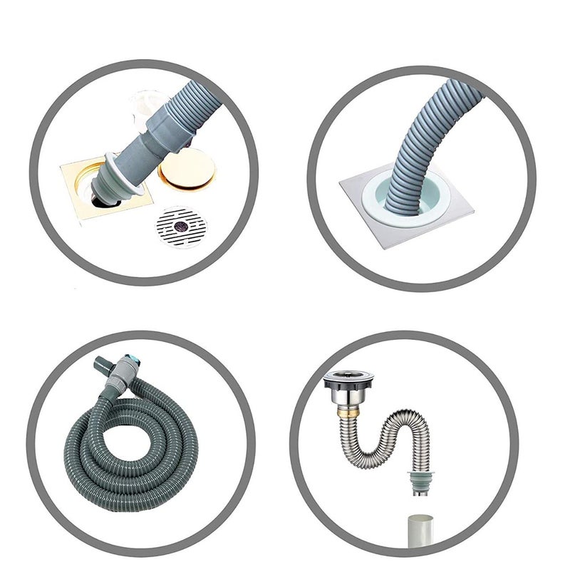Primetan Silicone Drain Pipe Hose Sealing Plug, Washing Machine Plug Ring Hose Deodorant Sewer Seal Ring Clean Tool for Home Bathroom,Laundry Room,Kitchen,Floor Drain (Random) (Black)  - Image 5