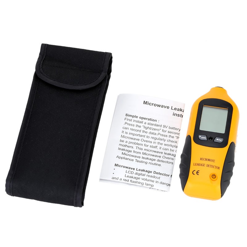 Microwave Leakage Detector: Yellow & Black Portable High Sensitivity Device - Digital LCD Display With Backlight Radiation Detector for Home Kitchen & Daily Use - Image 3