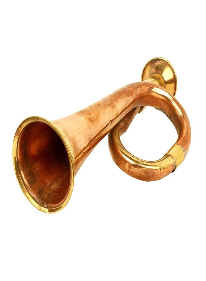 Stotram Pure Brass/Copper Bugle Best Gifts Kids Toys Real Baby Bugle to Play Handicraft Gift 6 Inch,Gold Color - Image 1