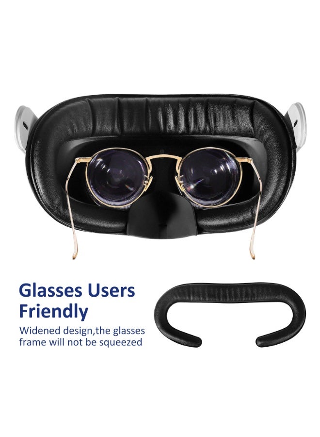 Widened Face Mask for Oculus Quest 2 | Glasses-Friendly with Anti-Fog Vent u0026 Dust-Proof Cover - Image 2
