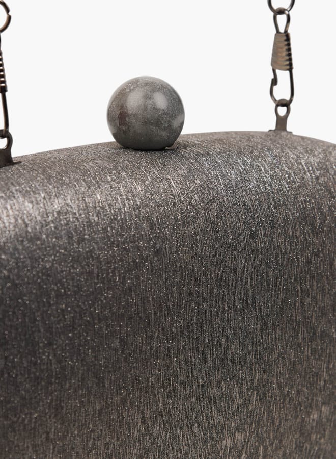 Flora Bella By Shoexpress Women Textured Clutch with Flap Closure and Chain Strap Ramadan Collection - Image 4