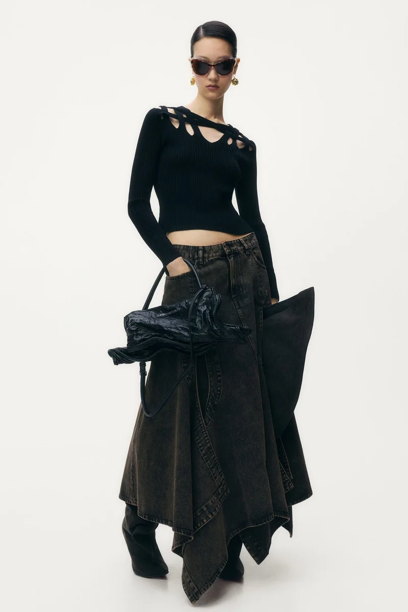 H&M Rib-knit cut-out top