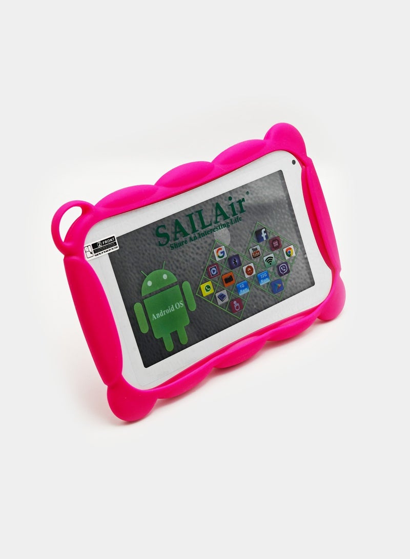 Kids Tablet Android Tablet for Kids Bluetooth WiFi Parental Control  GMS Shockproof Case Kids App Pre-Installed Pink - Image 1