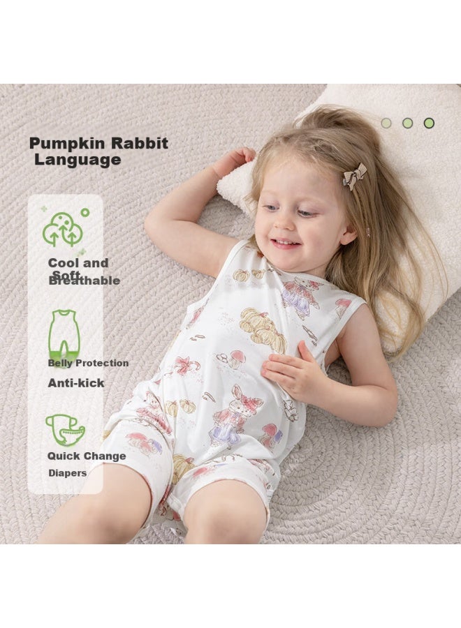 Beptides Beipesi Children's Summer Thin Silk Home Wear Onesie Baby New Vest Pajamas - Image 1