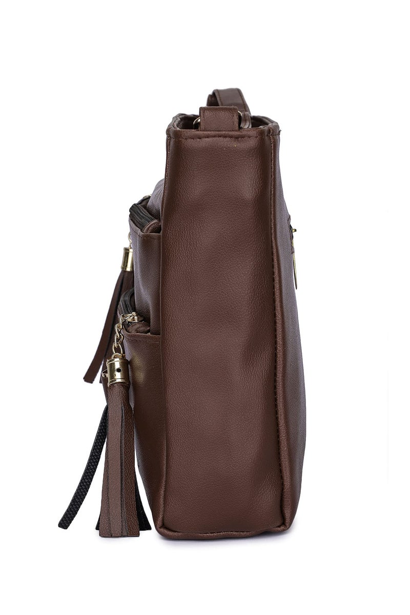 GLOSSY Girls' Sling Bag . (uf777088_Brown) - Image 5